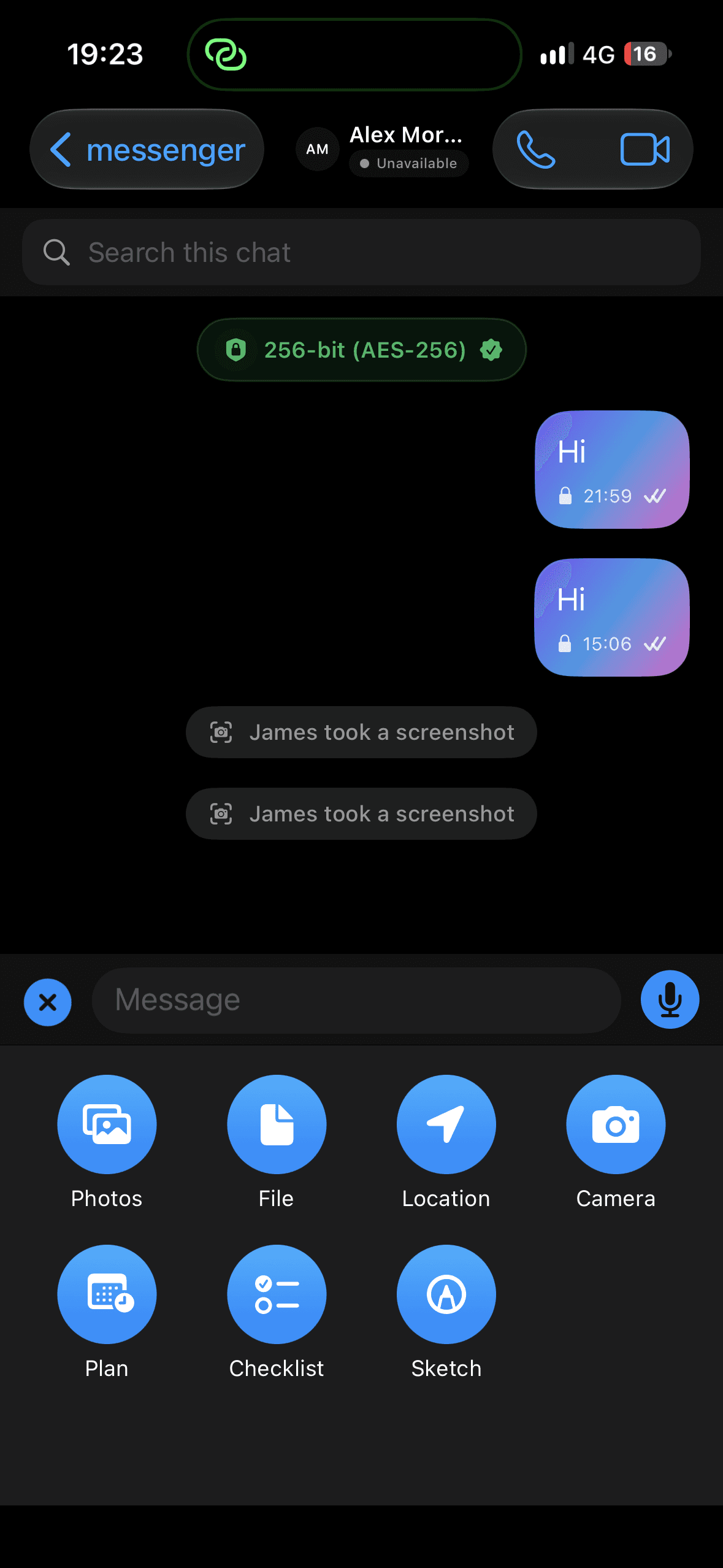 Messages and sharing