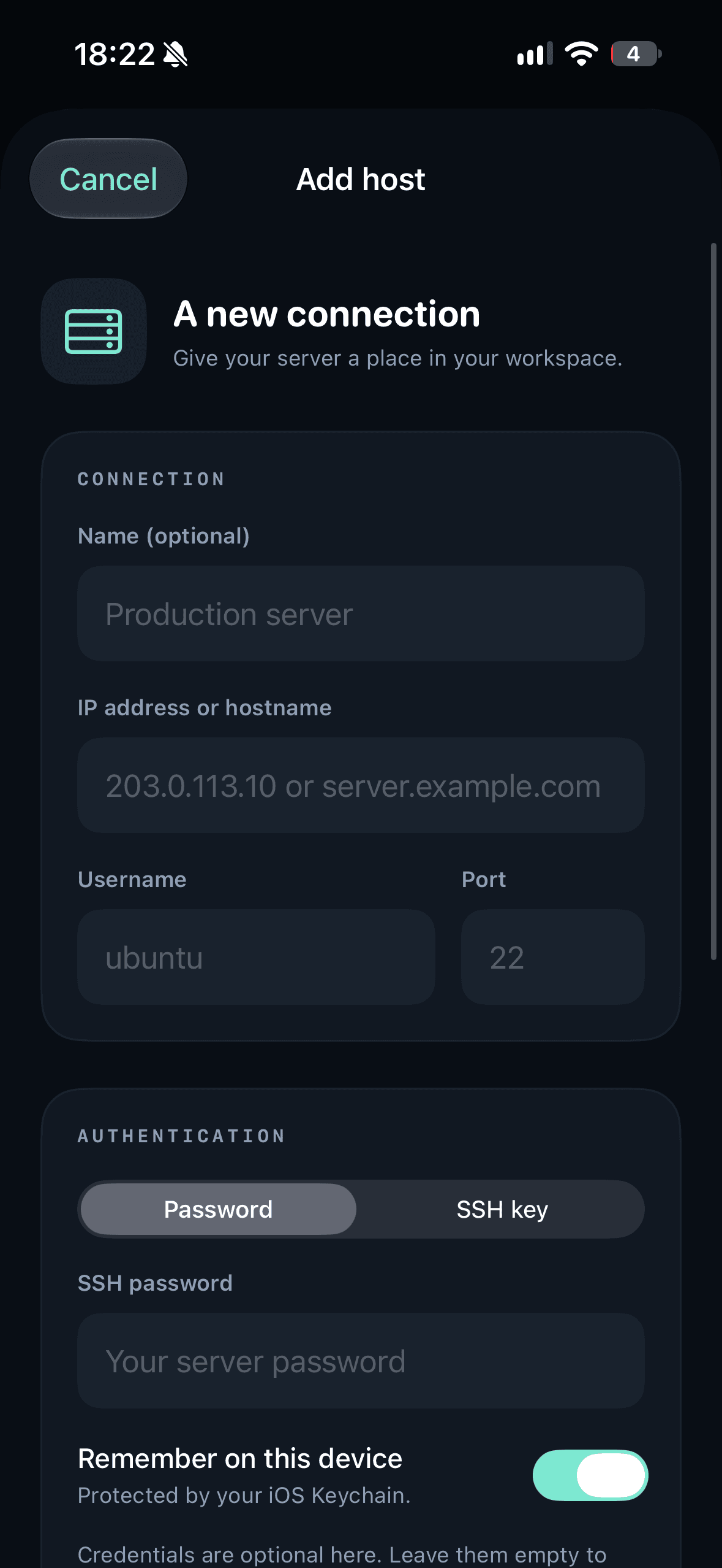 Add a host